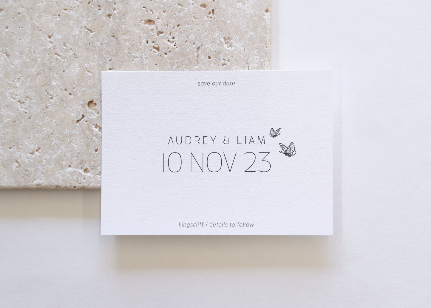 Monarch Save Our Date Card